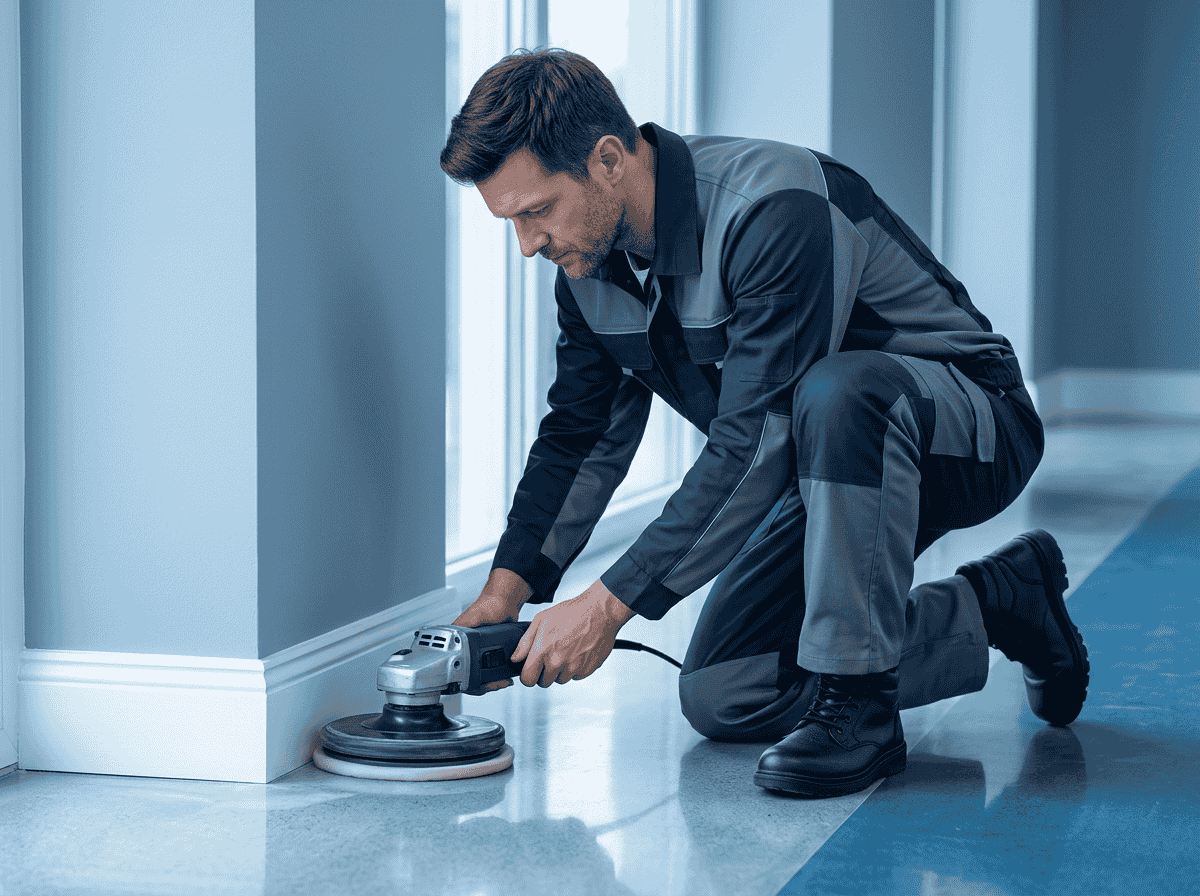 Clean baseboards and carpet extraction move out