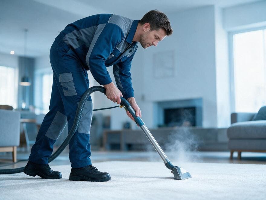 Steam carpet extraction wand in action San Jose