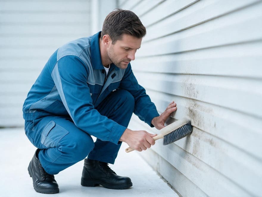 Exterior siding cleaning prior to residential painting project