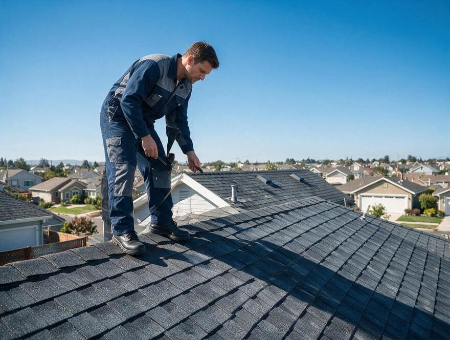 Spotless roof after professional pressure cleaning