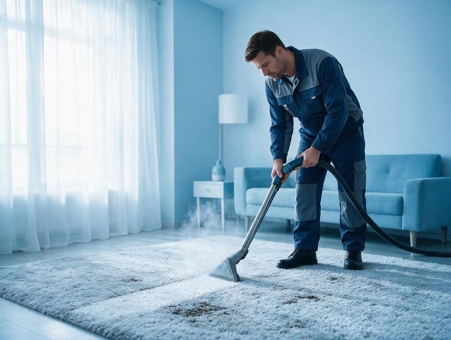 Living room area rug stain removal