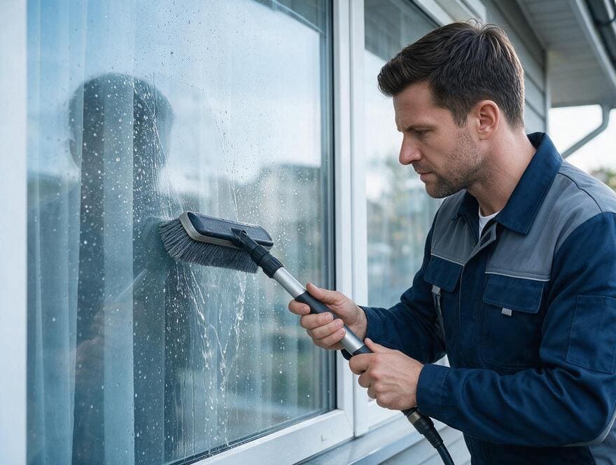 Pure water pole exterior window cleaning in San Jose