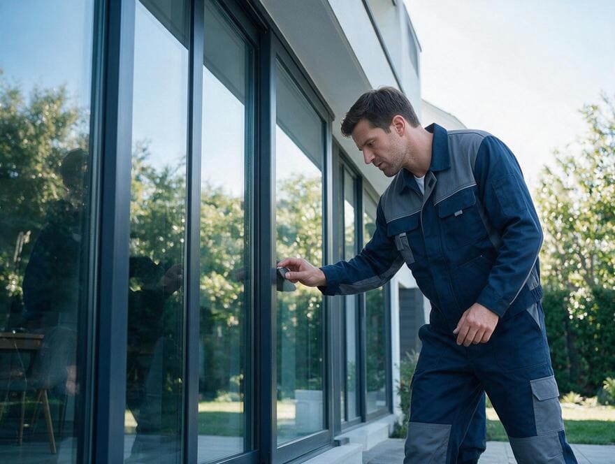 Crystal clear residential home window reflection in San Jose