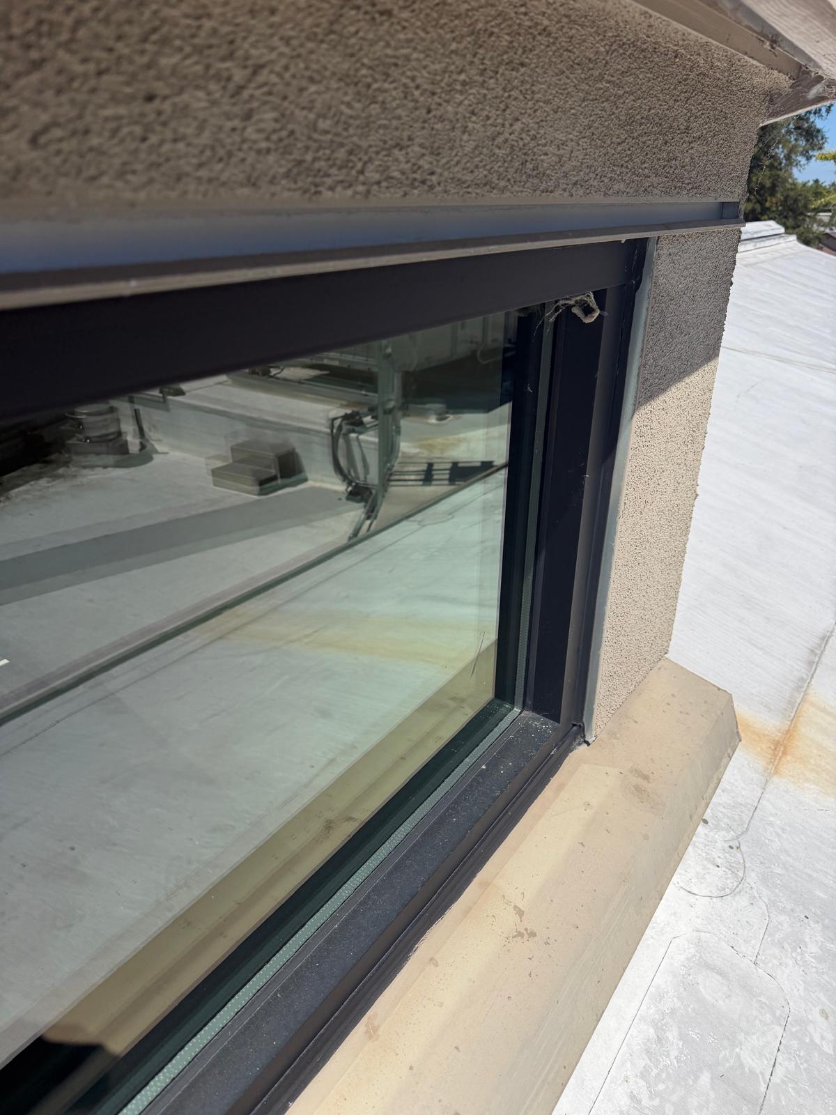 Exterior building window frame detail