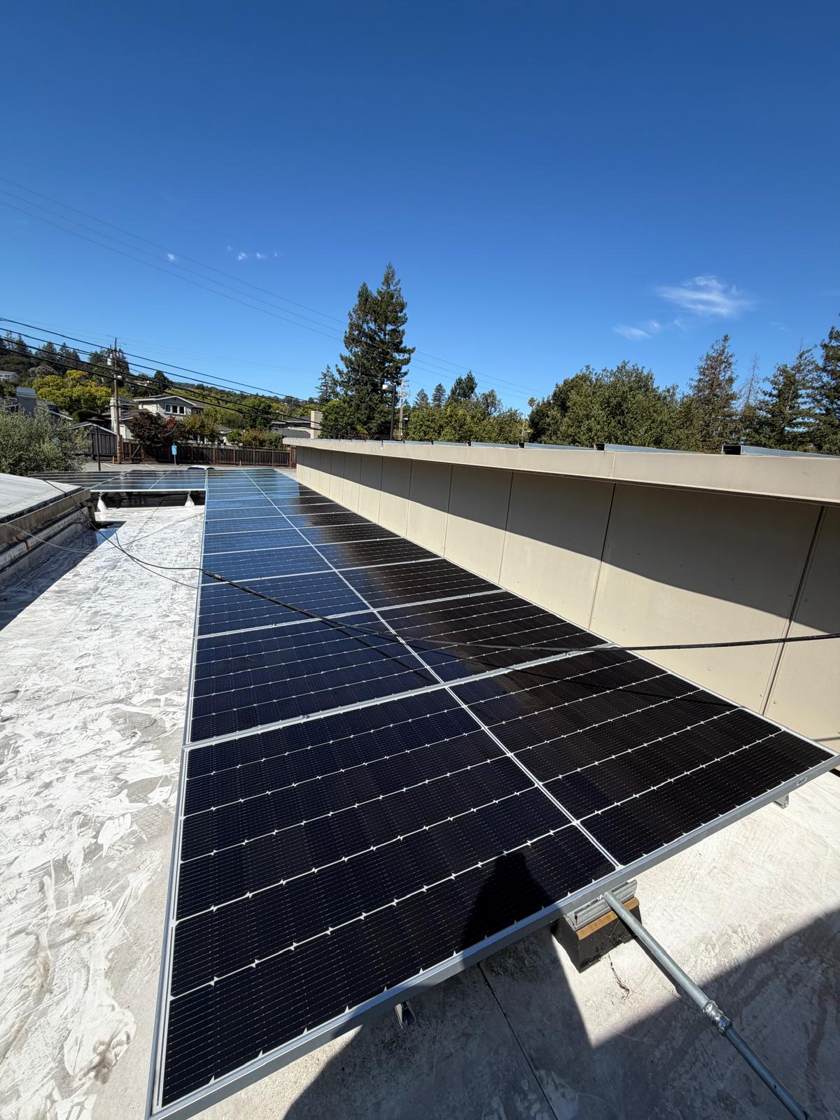 Solar panel array long view